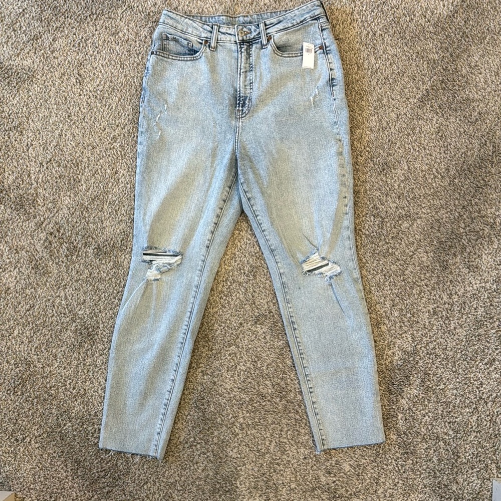 NWT Old Navy Higher High Rise OG Straight Destroyed Jeans